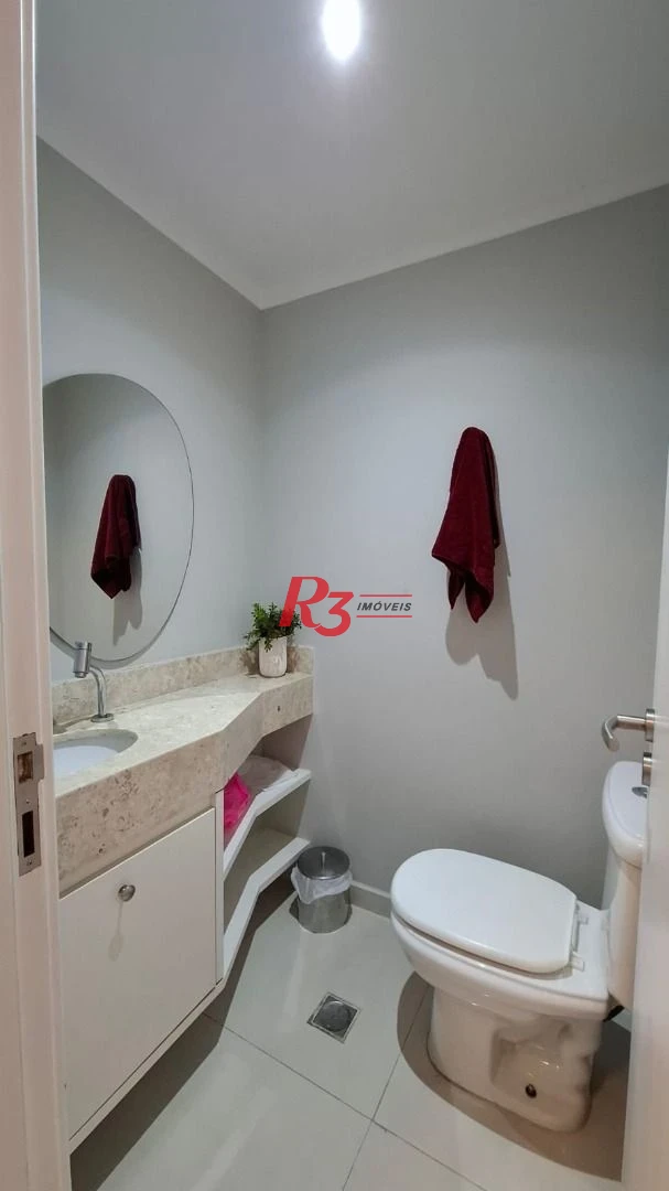 Apartamento Garden à venda, com 2 suítes e 3 vagas, Gonzaga, Santos SP
