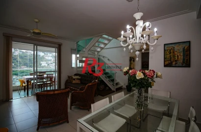 Cobertura com 2 dormitórios para alugar, 123 m² por R$ 8.500,00/mês - José Menino - Santos/SP
