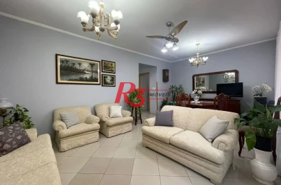Apartamento para alugar, 140 m² por R$ 8.300,02/mês - José Menino - Santos/SP