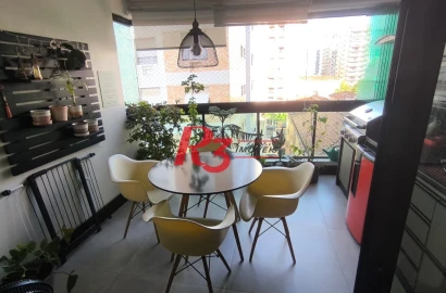 Apartamento à venda, 132 m² por R$ 1.300.000,00 - Pompéia - Santos/SP