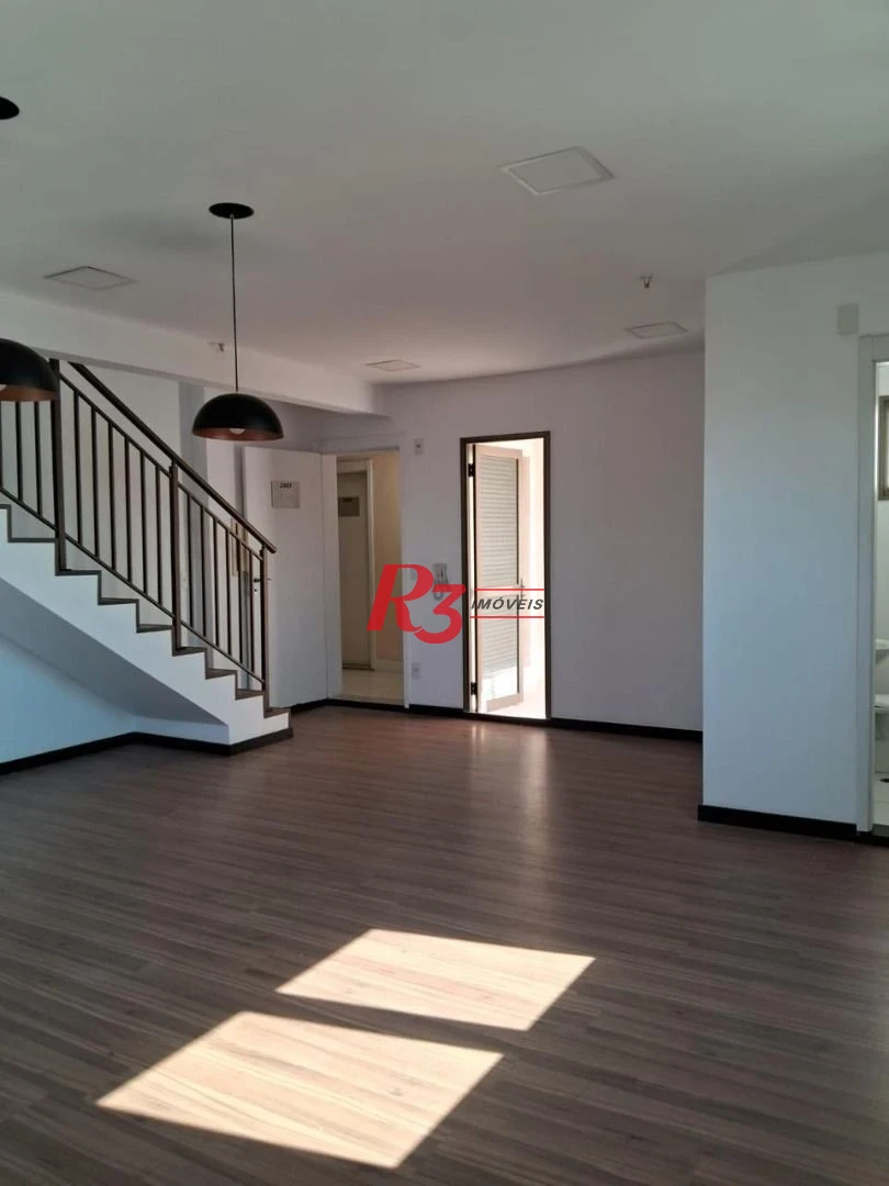 Sala duplex Comercial 94m2 com 2 vagas em Santos