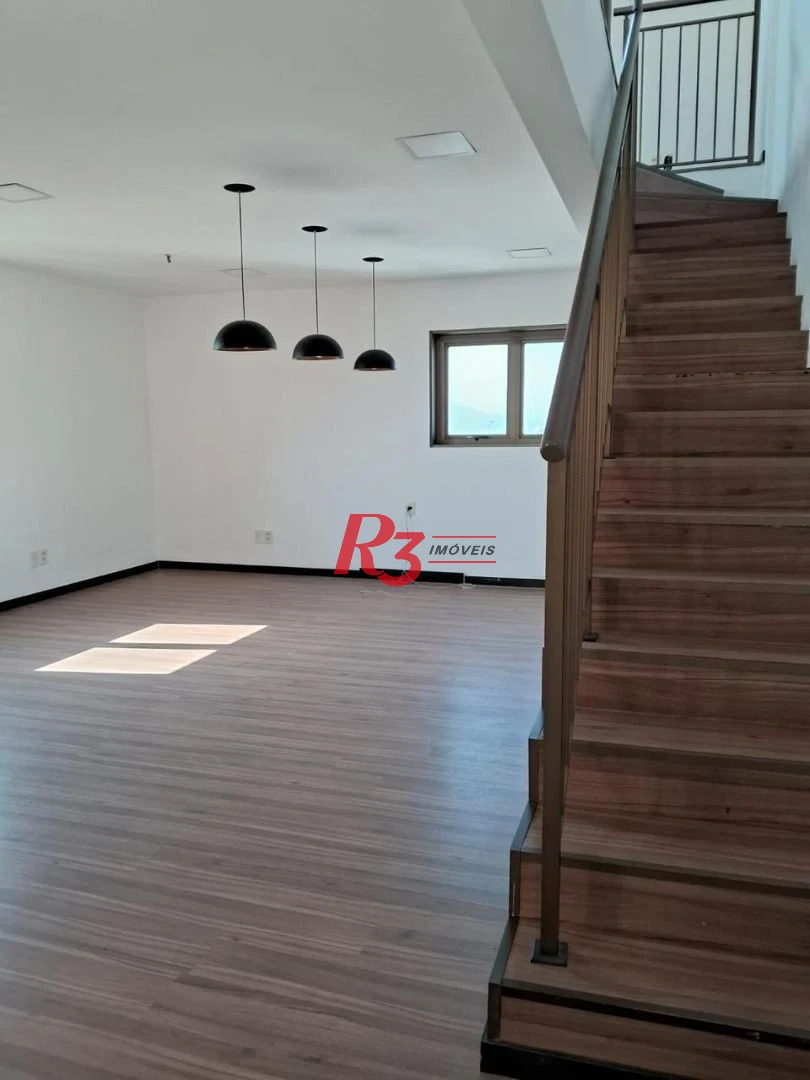 Sala duplex Comercial 94m2 com 2 vagas em Santos
