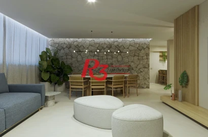 Apartamento com 3 dormitórios à venda, 186 m² por R$ 2.290.000,00 - Boqueirão - Santos/SP