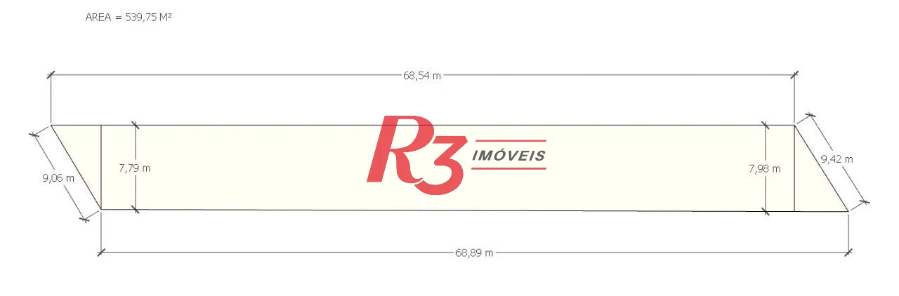 Terreno à venda, 539 m² por R$ 1.650.000,00 - Macuco - Santos/SP