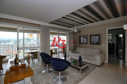 Apartamento com 2 dormitórios à venda, 131 m² por R$ 1.950.000,00 - Gonzaga - Santos/SP
