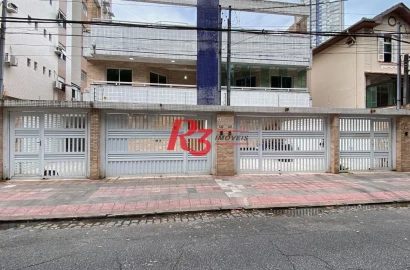 Casa com 4 dormitórios para alugar, 320 m² por R$ 10.000,00/mês - Gonzaga - Santos/SP