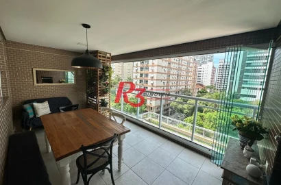 Apartamento com 3 dormitórios à venda, 87 m² por R$ 1.200.000,00 - Pompéia - Santos/SP
