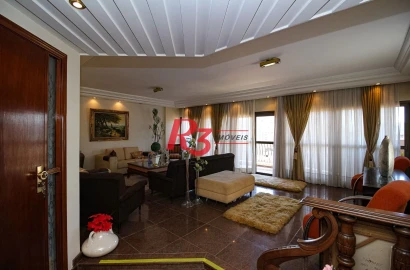 Apartamento com 4 suítes, Vista parcial do Mar, à venda, 289 m² por R$ 1.590.000 - Ponta da Praia - Santos/SP
