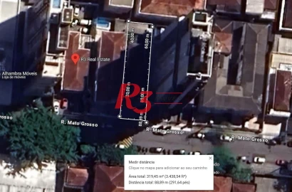 Terreno à venda, 300 m² por R$ 1.600.000,00 - Boqueirão - Santos/SP