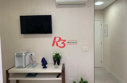 Consultório dentário totalmento equipado e mobiliado com vista mar em Santos