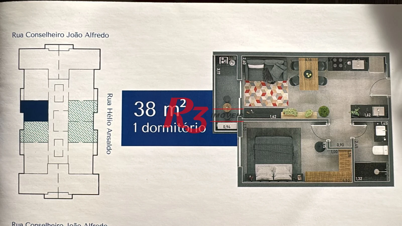 Apartamento à venda, 38 m² por R$ 590.000,00 - Macuco - Santos/SP