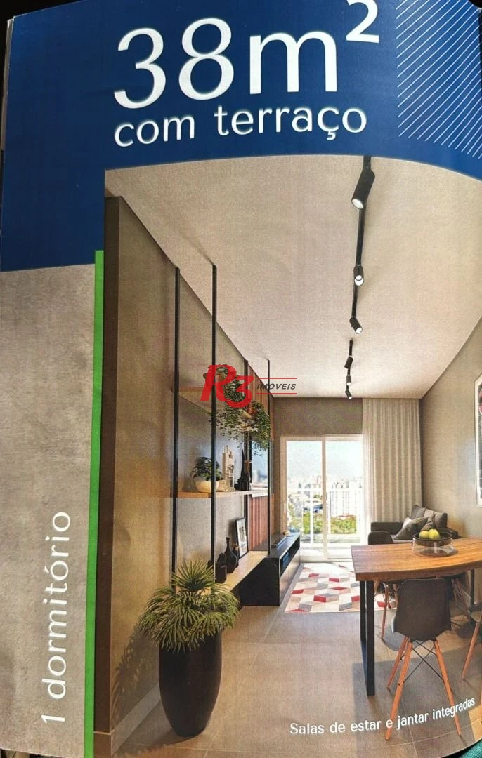 Apartamento à venda, 38 m² por R$ 590.000,00 - Macuco - Santos/SP