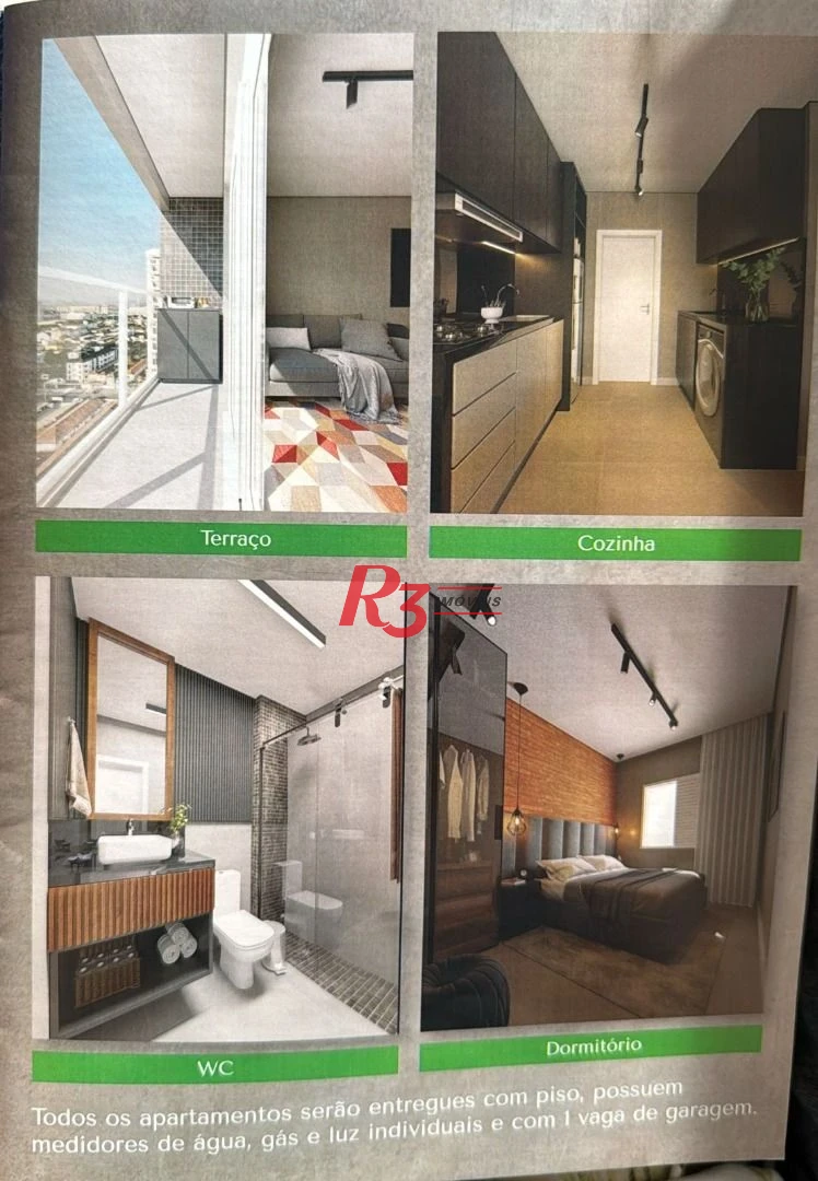 Apartamento à venda, 38 m² por R$ 590.000,00 - Macuco - Santos/SP