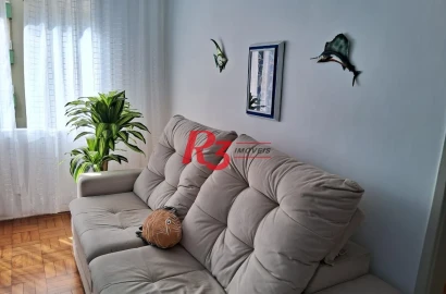 Apartamento com 1 dormitório à venda, 37 m² por R$ 345.000,00 - Embaré - Santos/SP