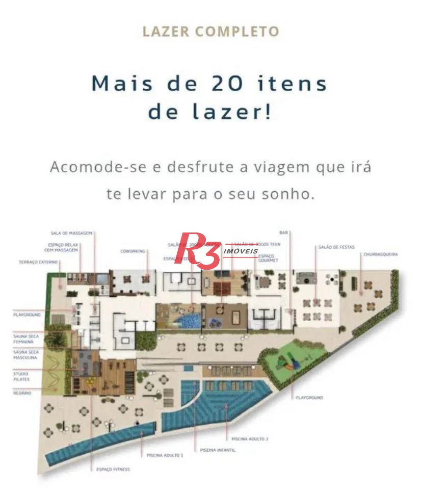 Apartamento à venda, 89 m² por R$ 1.560.000,00 - Encruzilhada - Santos/SP