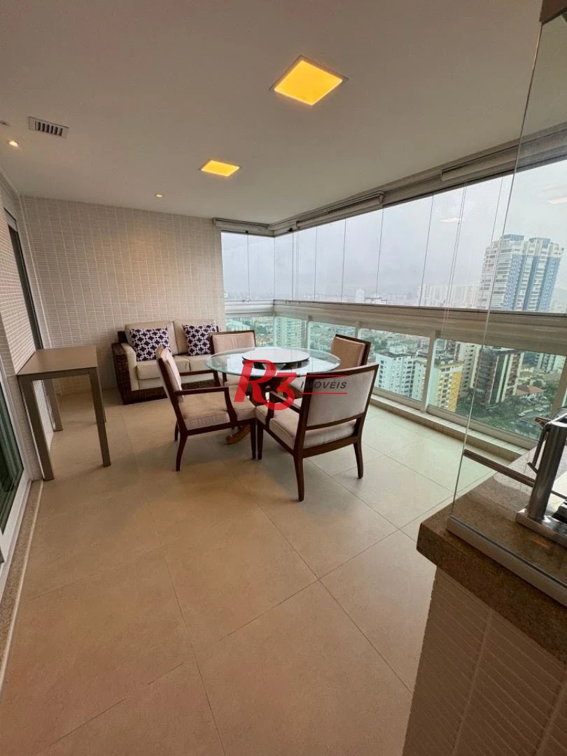Apartamento com 3 dormitórios para alugar, 158 m² por R$ 15.000,02/mês - Aparecida - Santos/SP