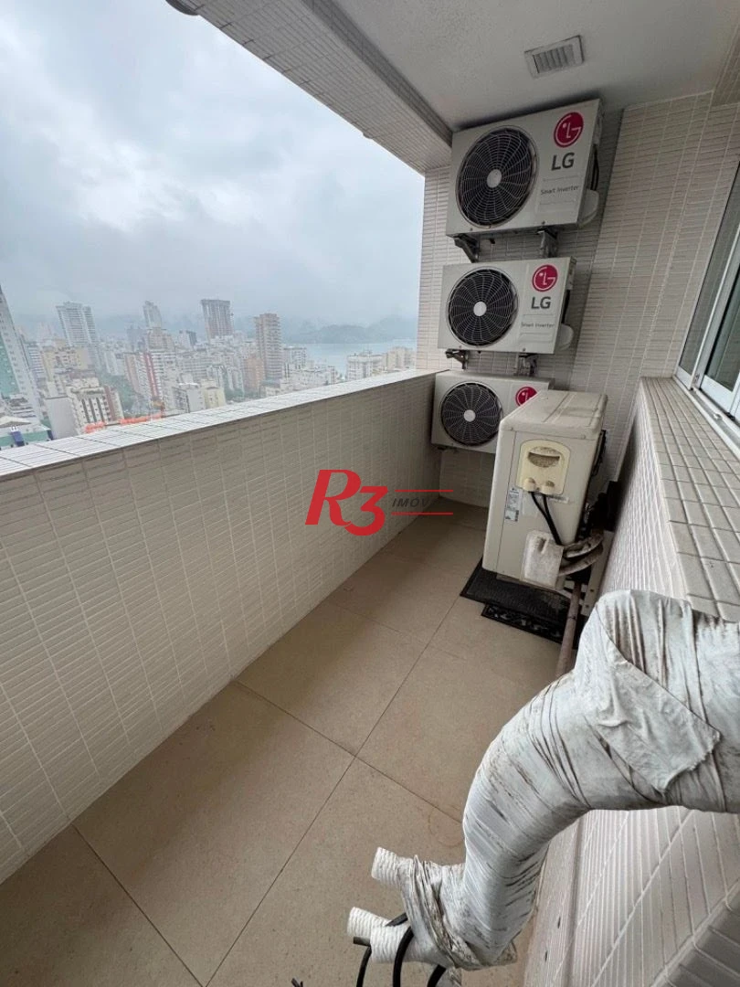 Apartamento com 3 dormitórios para alugar, 158 m² por R$ 15.000,02/mês - Aparecida - Santos/SP