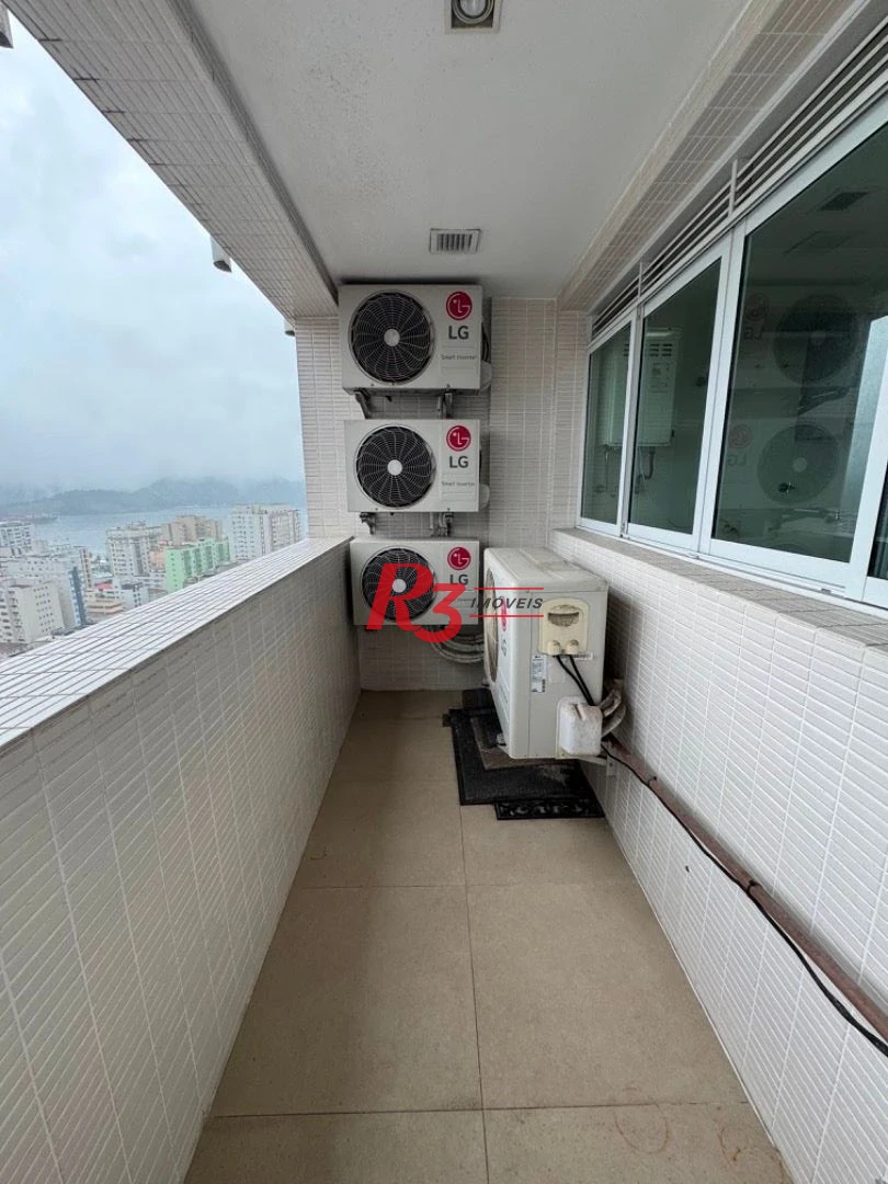 Apartamento com 3 dormitórios para alugar, 158 m² por R$ 15.000,02/mês - Aparecida - Santos/SP