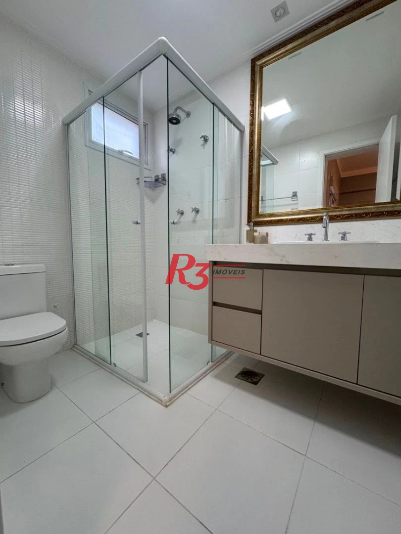 Apartamento com 3 dormitórios para alugar, 158 m² por R$ 15.000,02/mês - Aparecida - Santos/SP