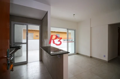 APARTAMENTO COM 2 QUAROS VARANDA GOURMET NO MARAPE EM SANTOS