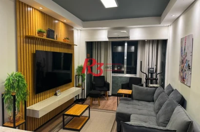 Apartamento com 2 dormitórios à venda, 85 m² por R$ 650.000,00 - Gonzaga - Santos/SP