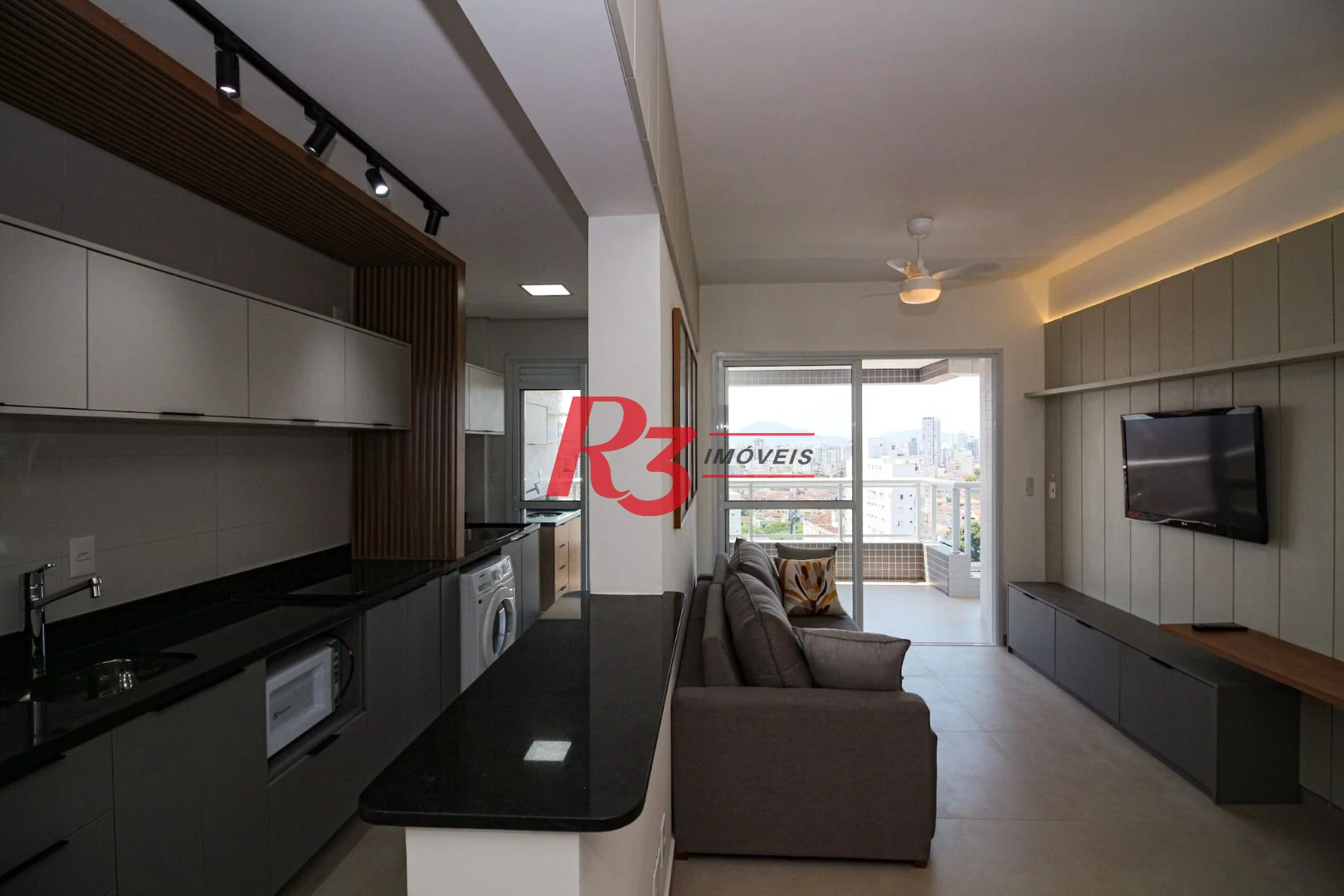 Apartamento com 1 dormitório para alugar, 60 m² por R$ 5.700,00/mês - Boqueirão - Santos/SP