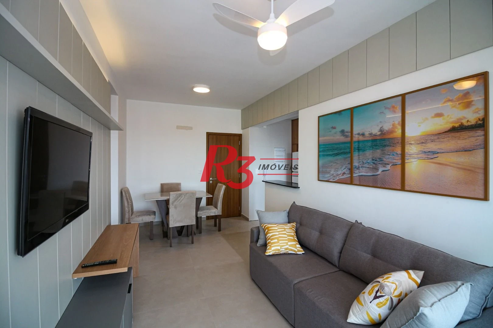 Apartamento com 1 dormitório para alugar, 60 m² por R$ 5.700,00/mês - Boqueirão - Santos/SP