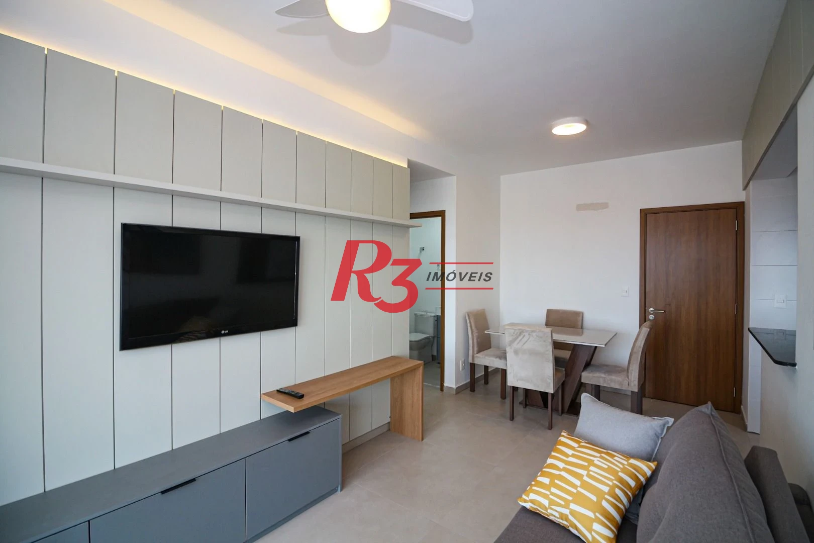 Apartamento com 1 dormitório para alugar, 60 m² por R$ 5.700,00/mês - Boqueirão - Santos/SP