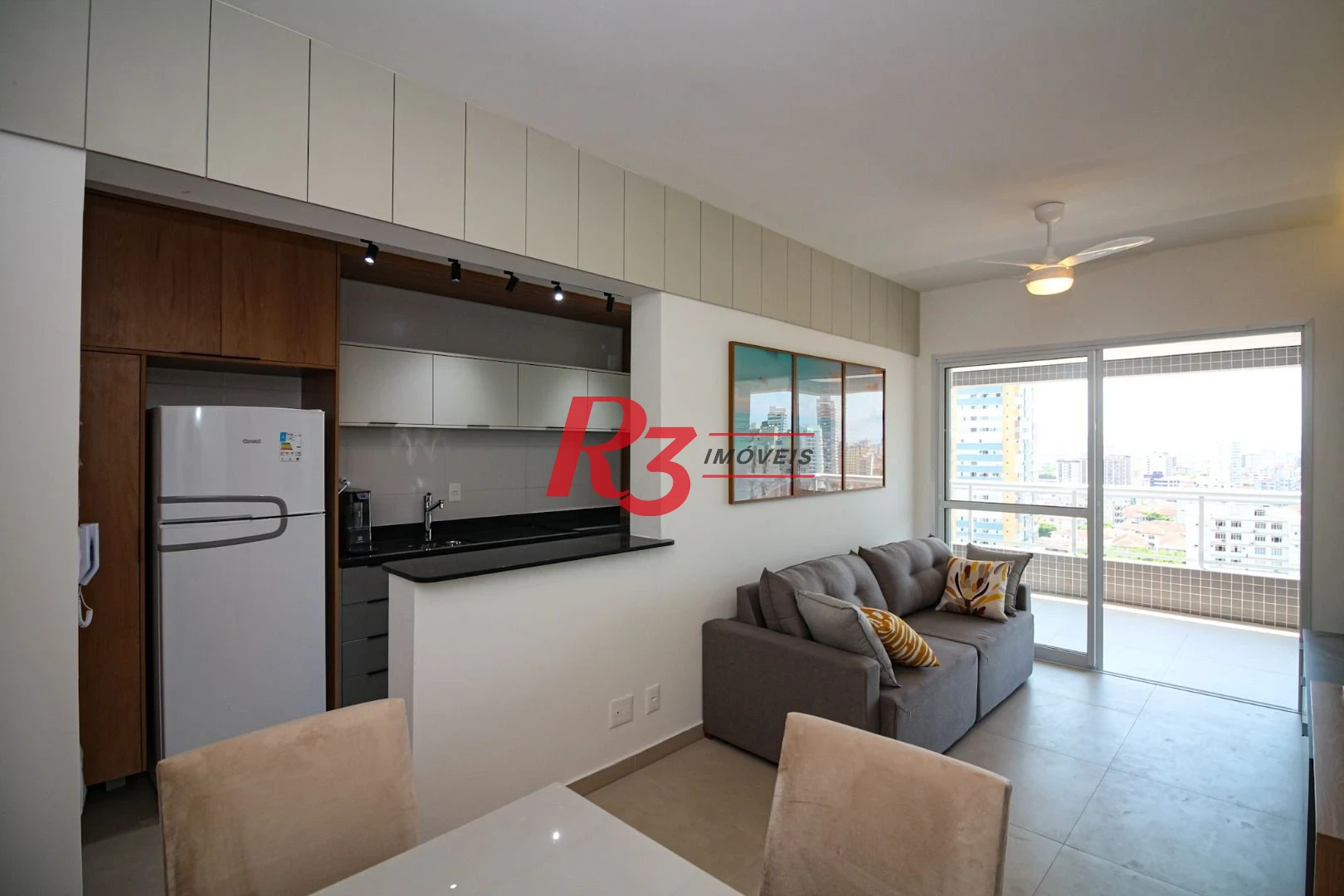 Apartamento com 1 dormitório para alugar, 60 m² por R$ 5.700,00/mês - Boqueirão - Santos/SP