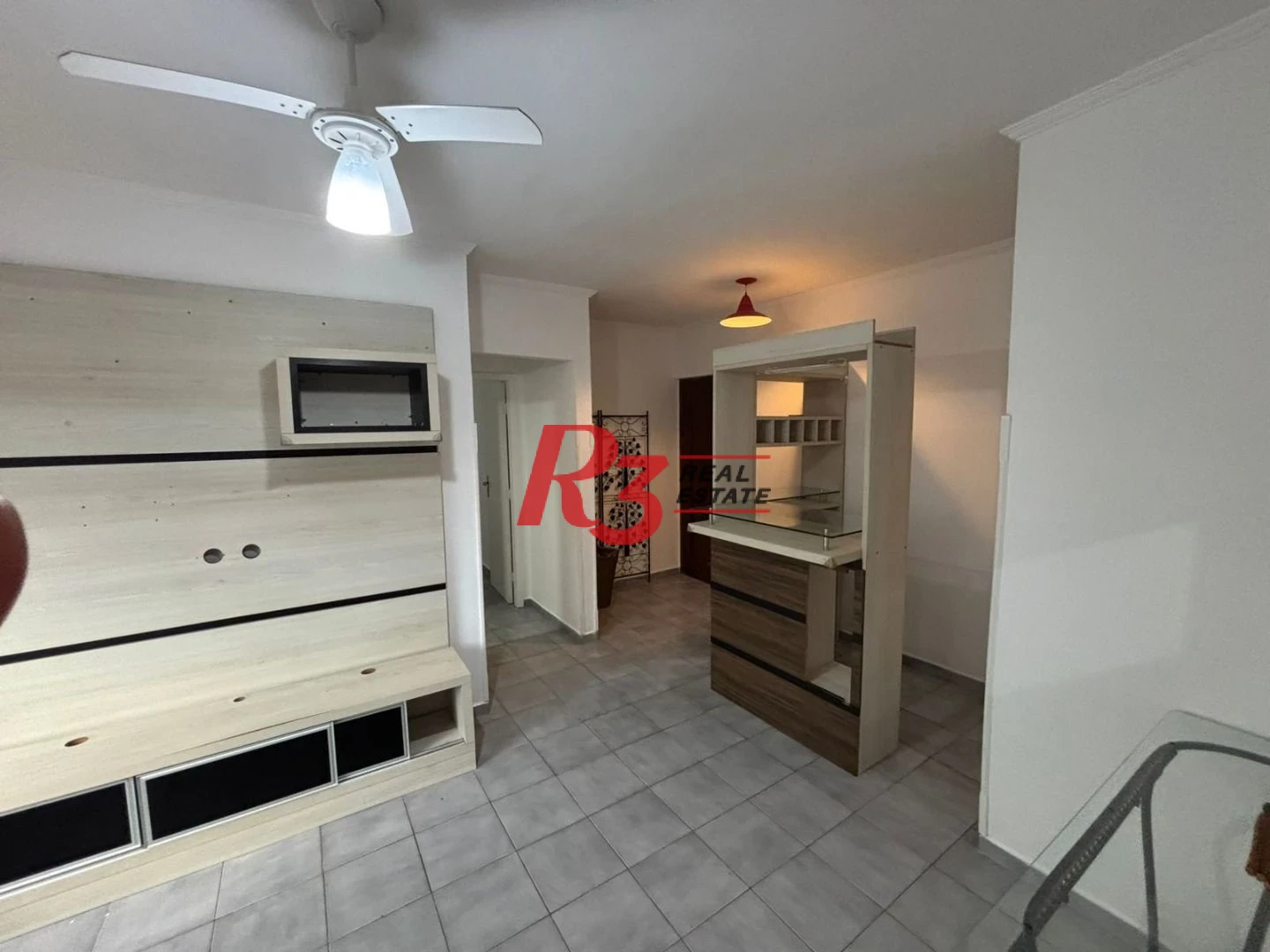 Apartamento com 1 dormitório para alugar, 45 m²  - Campo Grande - Santos/SP