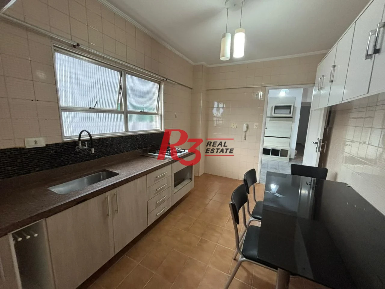 Apartamento com 1 dormitório para alugar, 45 m²  - Campo Grande - Santos/SP