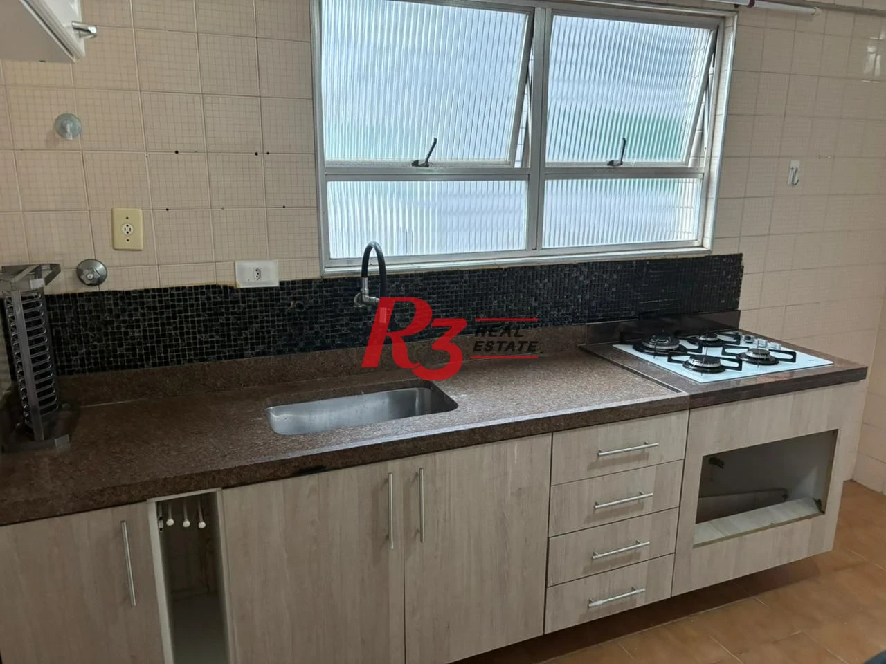Apartamento com 1 dormitório para alugar, 45 m²  - Campo Grande - Santos/SP