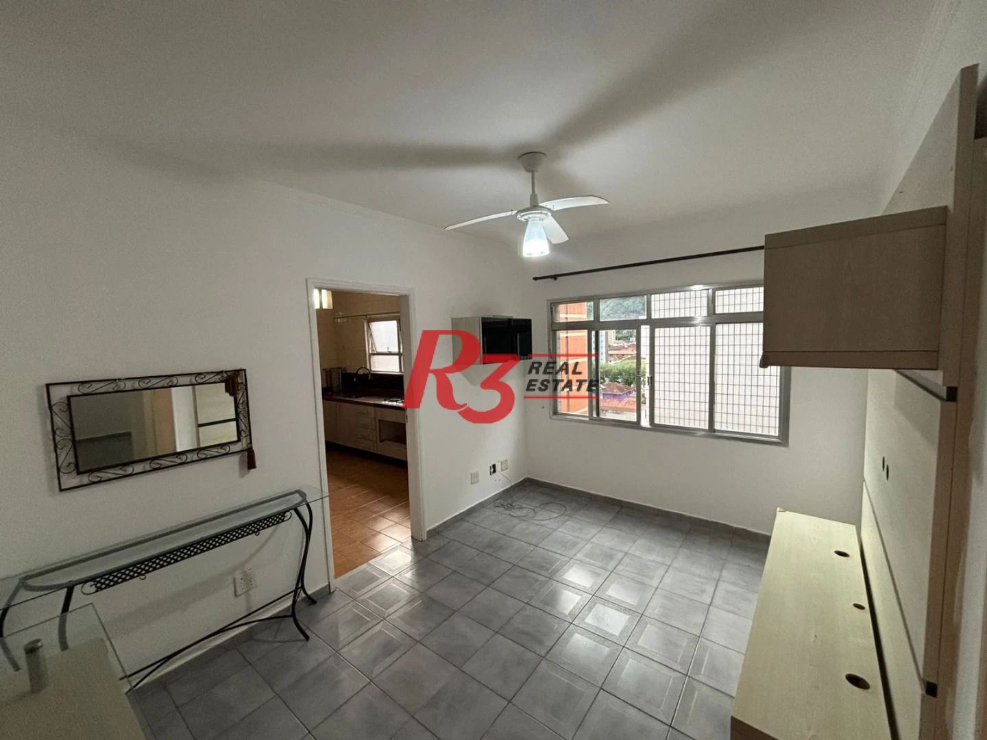 Apartamento com 1 dormitório para alugar, 45 m²  - Campo Grande - Santos/SP