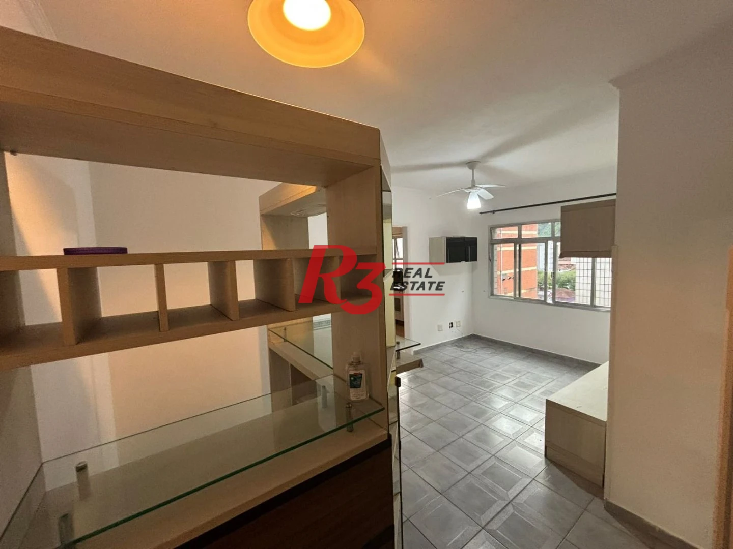 Apartamento com 1 dormitório para alugar, 45 m²  - Campo Grande - Santos/SP