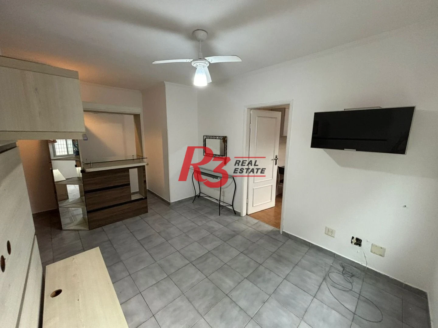 Apartamento com 1 dormitório para alugar, 45 m²  - Campo Grande - Santos/SP
