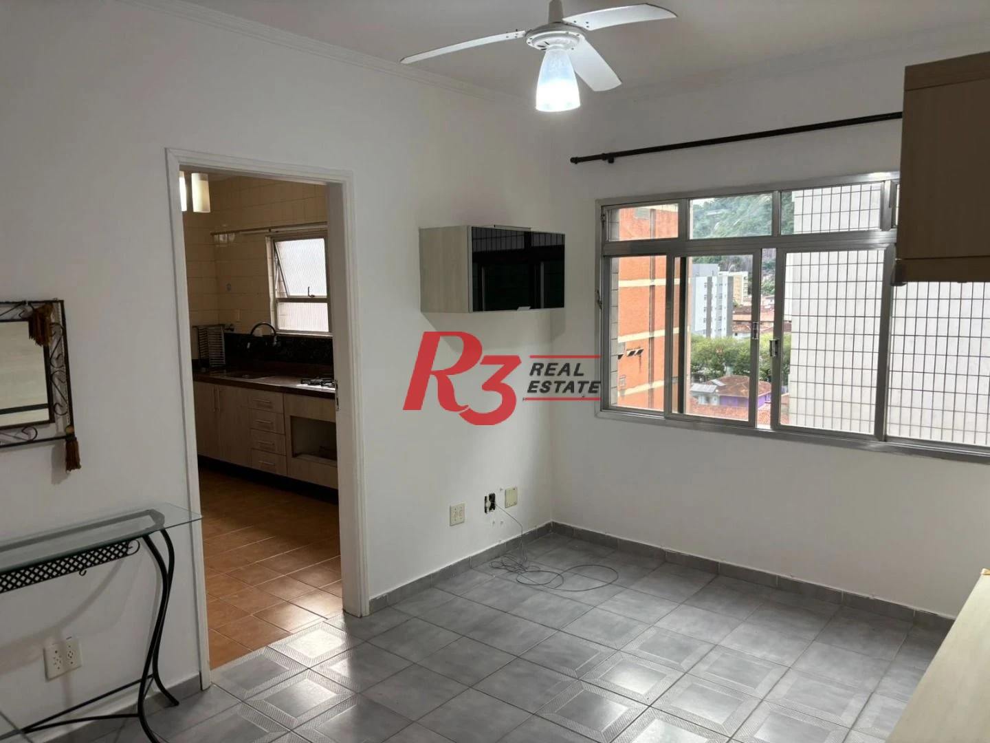 Apartamento com 1 dormitório para alugar, 45 m²  - Campo Grande - Santos/SP