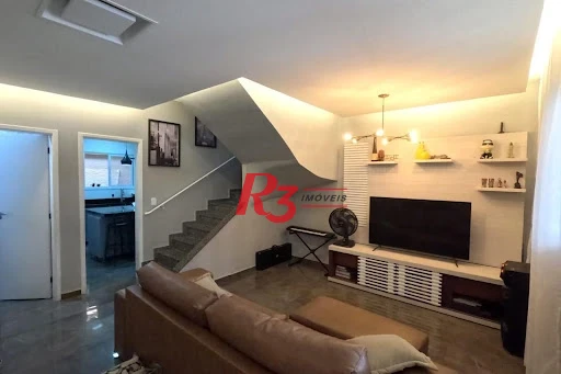 Sobrado com 3 dormitórios à venda, 140 m² por R$ 860.000,00 - Campo Grande - Santos/SP
