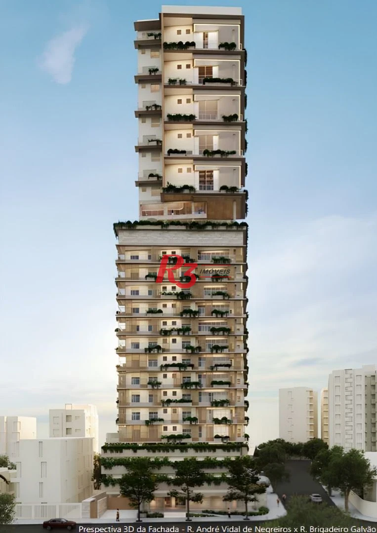 Casa suspensa com 3 suites à venda,  - Ponta da Praia - Santos/SP