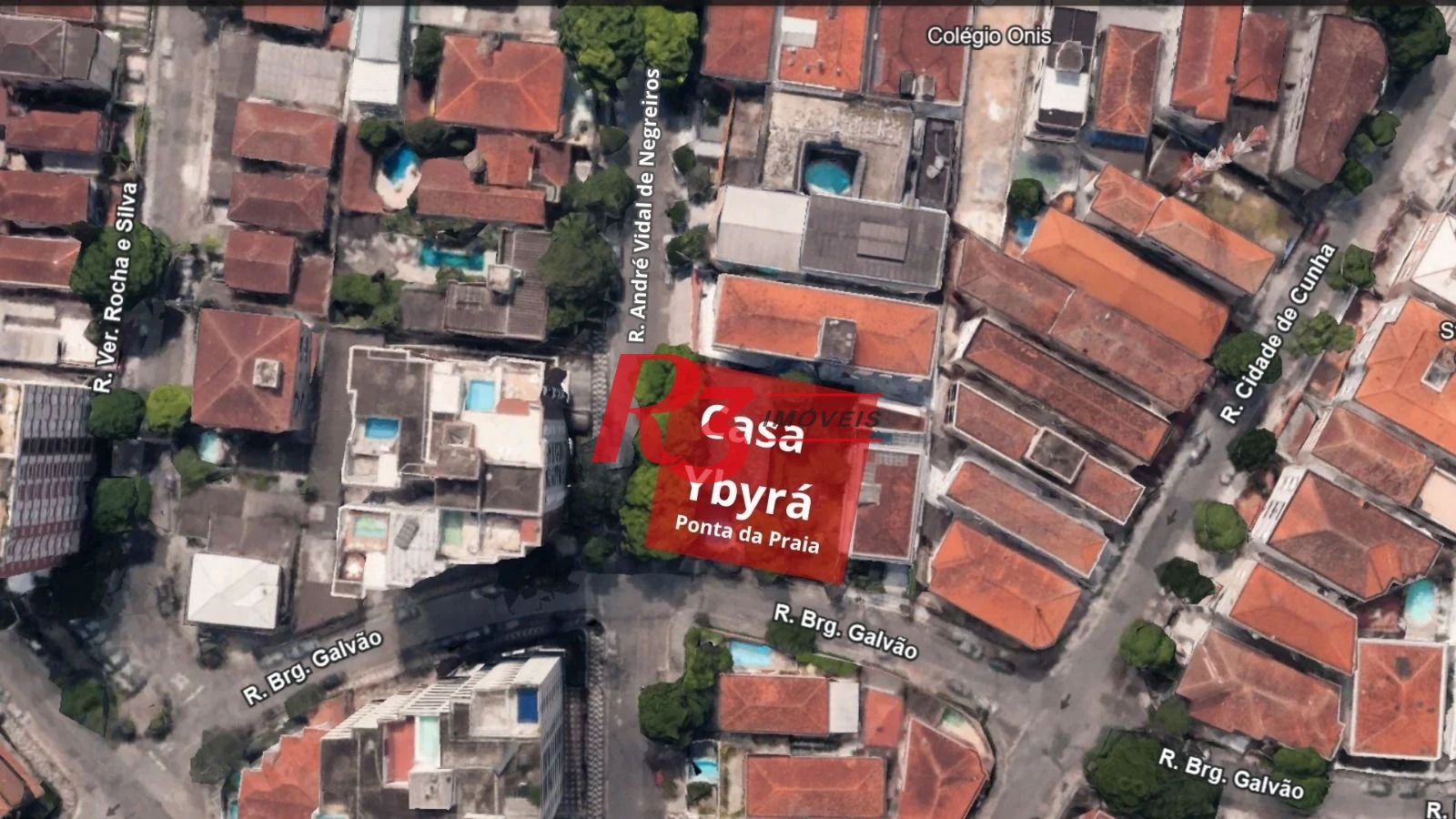 Casa suspensa com 3 suites à venda,  - Ponta da Praia - Santos/SP