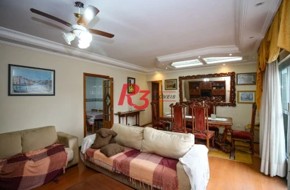 Apartamento com 3 dormitórios à venda, 125 m² por R$ 1.200.000,00 - Ponta da Praia - Santos/SP