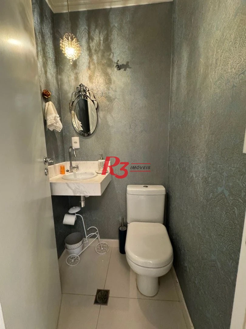 Apartamento para alugar, 232 m² por R$ 29.000,02/mês - Aparecida - Santos/SP