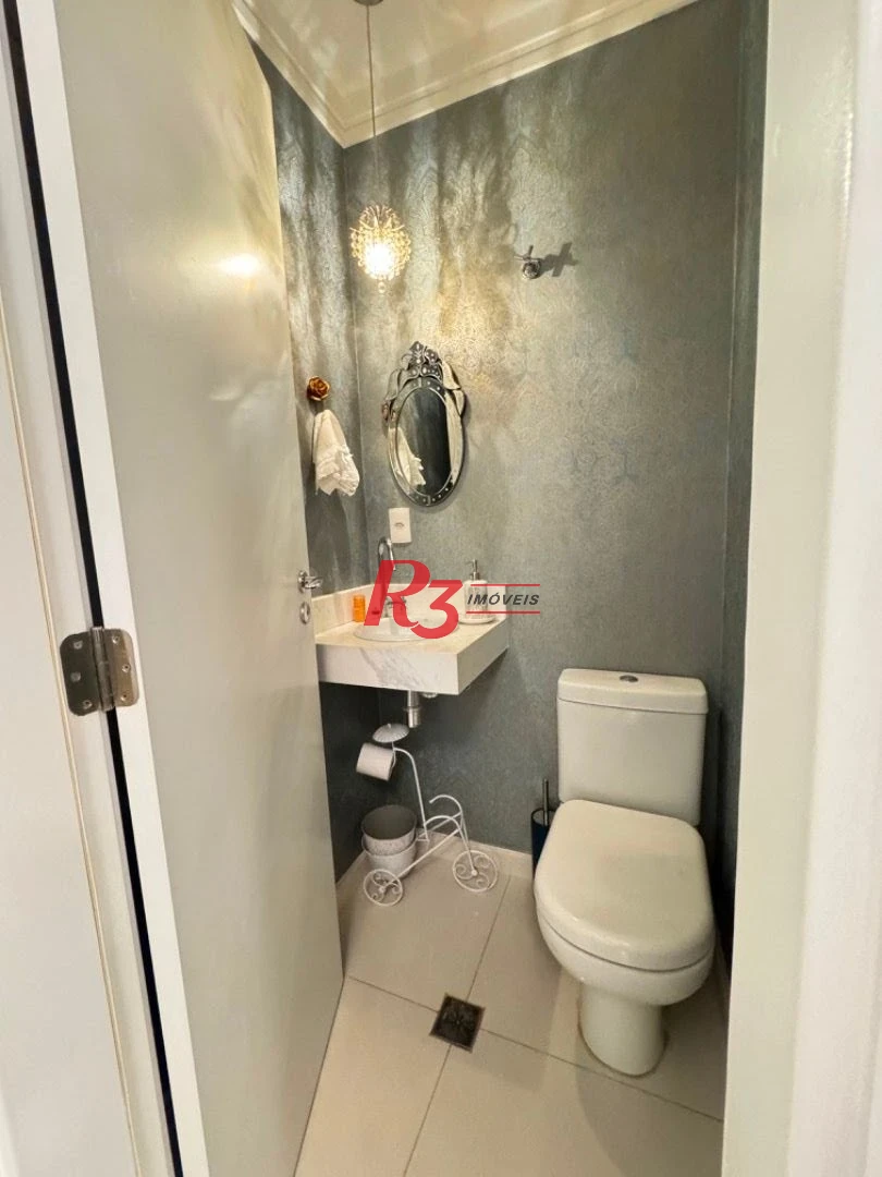 Apartamento para alugar, 232 m² por R$ 29.000,02/mês - Aparecida - Santos/SP