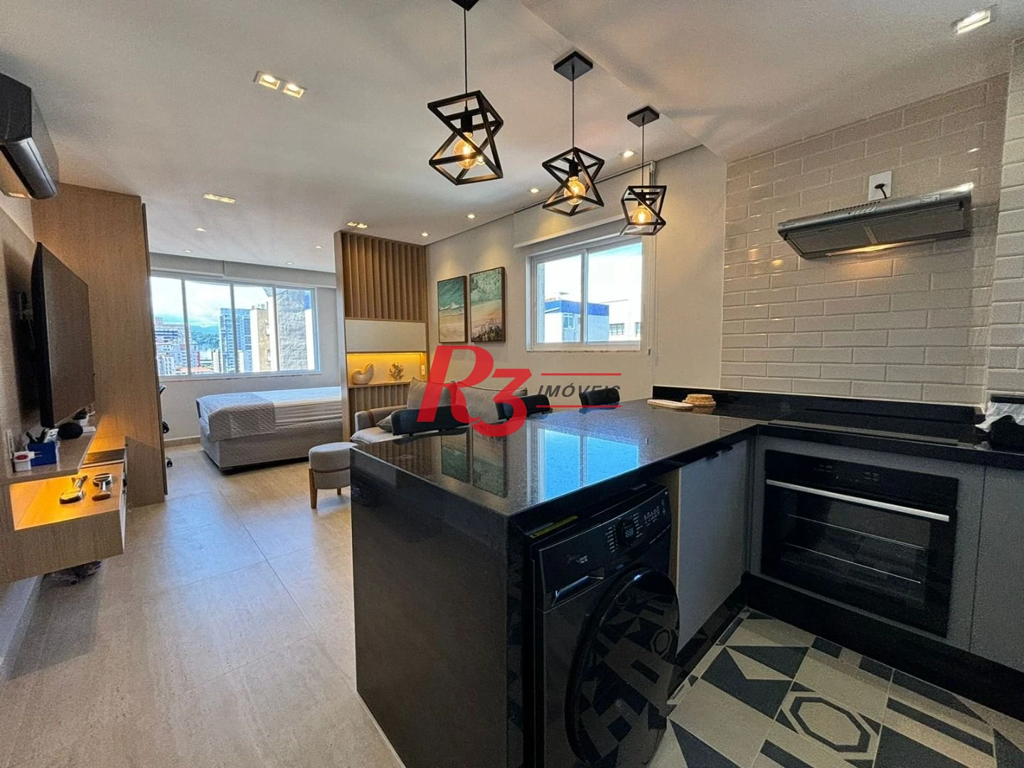 Apartamento para alugar, 44 m² por R$ 5.500,02/mês - Gonzaga - Santos/SP