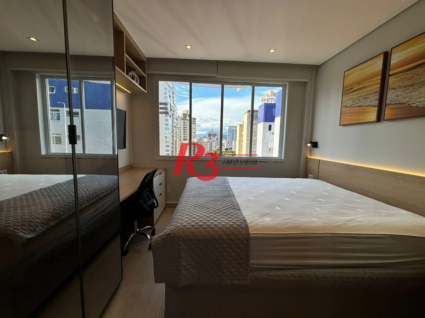 Apartamento para alugar, 44 m² por R$ 5.500,02/mês - Gonzaga - Santos/SP