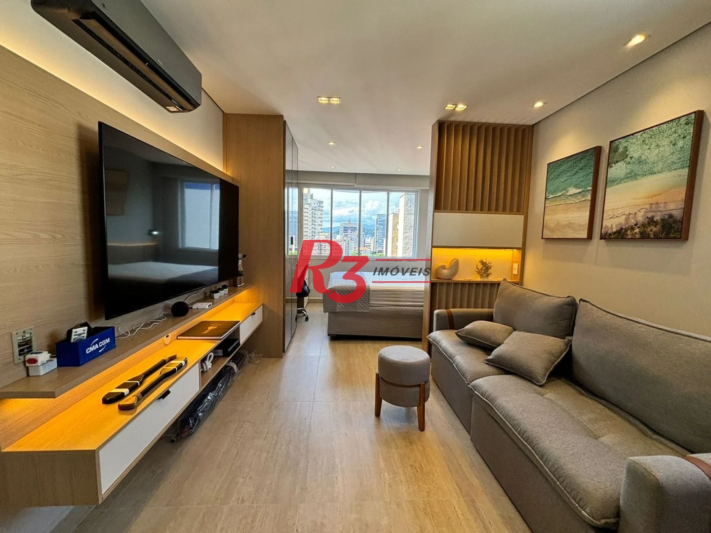 Apartamento para alugar, 44 m² por R$ 5.500,02/mês - Gonzaga - Santos/SP