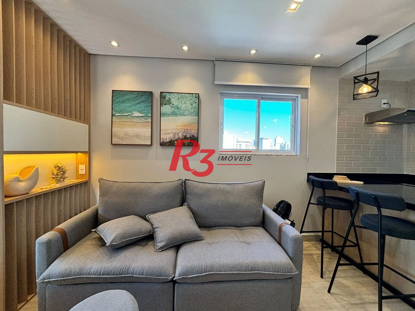 Apartamento para alugar, 44 m² por R$ 5.500,02/mês - Gonzaga - Santos/SP