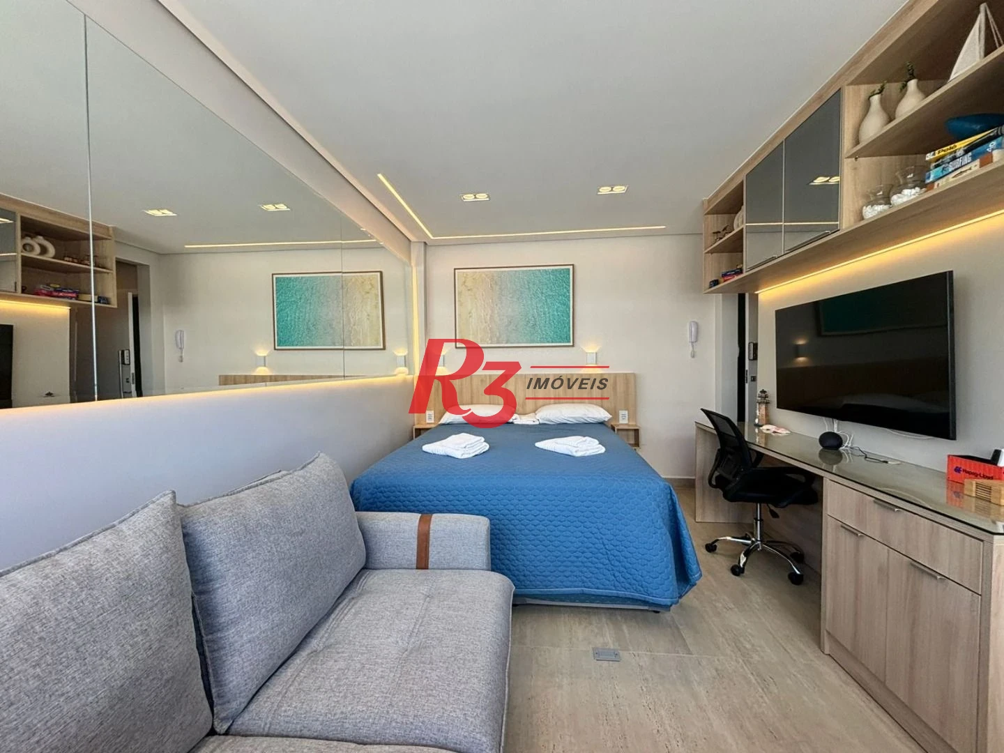 Kitnet para alugar, 28 m² por R$ 5.000,02/mês - Embaré - Santos/SP