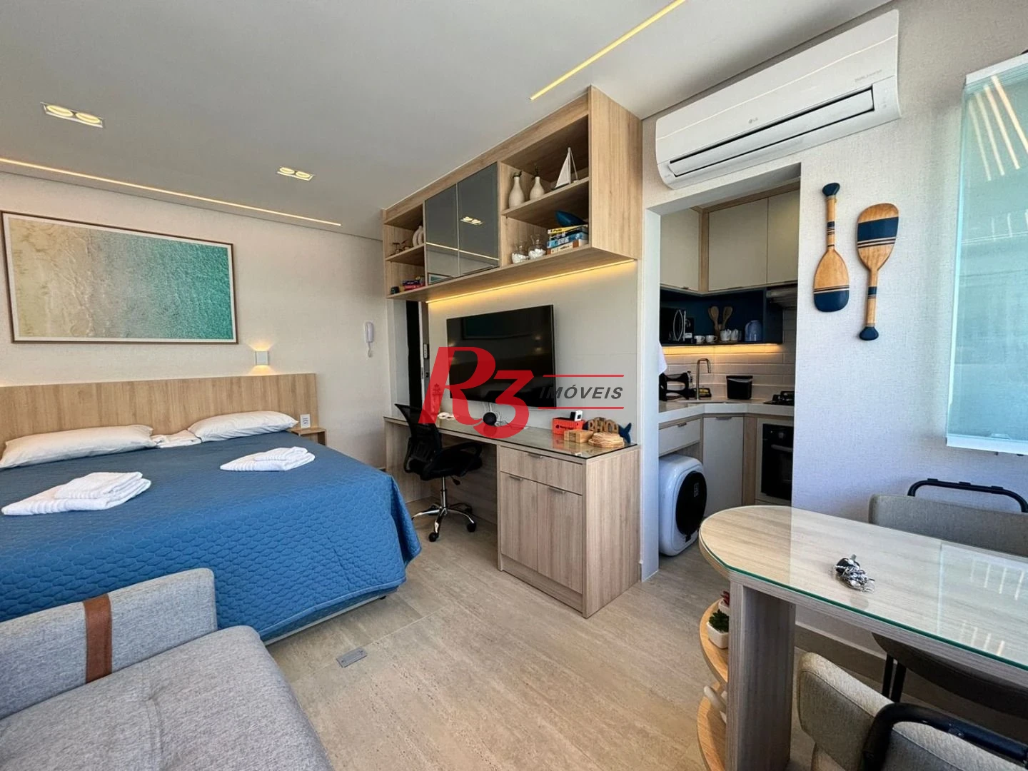 Kitnet para alugar, 28 m² por R$ 5.000,02/mês - Embaré - Santos/SP
