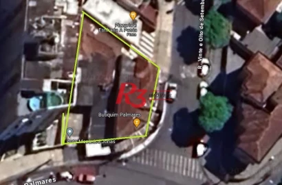 Terreno à venda, 460 m² por R$ 3.150.000,00 - Macuco - Santos/SP