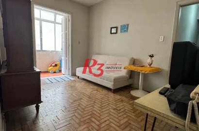 Apartamento com 1 dormitório, 58 m² - venda por R$ 385.000,00 ou aluguel por R$ 3.000,00/mês - Aparecida - Santos/SP